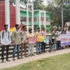 শিশু রামিসা হত্যার বিচার দাবিতে সাতক্ষীরায় মানববন্ধন