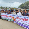 শ্যামনগরে বিদ্যুৎ বিভ্রাটের প্রতিবাদে মানববন্ধন প্রতিবাদ সমাবেশ