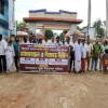 ভগবান রামচন্দ্রের প্রতি অবমাননা এবং মন্দির গুড়িয়ে দেওয়ার হুমকির প্রতিবাদে মানববন্ধন 