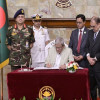 বঙ্গভবনে দাপ্তরিক কার্যক্রম শুরু করলেন রাষ্ট্রপতি মির্জা ফখরুল