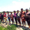 ১৩ বিঘা জমি দখলের পাঁয়তারার অভিযোগে হিন্দু সম্প্রদায়ের মানববন্ধন