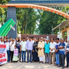 বড়পুকুরিয়া কয়লা খনিতে স্থায়ী নিয়োগের দাবিতে মানববন্ধন সমাবেশ