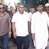 চেয়ারম্যান প্রার্থীর শোডাউন ও পূজা মন্ডপ পরিদর্শন 