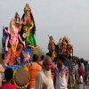 প্রতিমা বিসর্জন ইছামতি নদীতে, হলো না দুই বাংলার মিলনমেলা