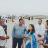 লৌহজংয়ের ইউএনওর শিমুলিয়া ঘাট ও পদ্মা সেতুর নীচের ঝুকিপূর্ণ এলাকা পরিদর্শন