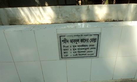 রাজাকারের কবরের নাম ফলকে শহীদ ব্যবহার