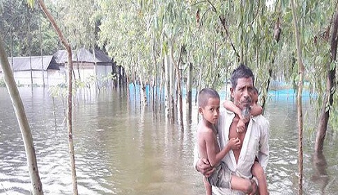 তিস্তার পানিতে ফের বন্যা