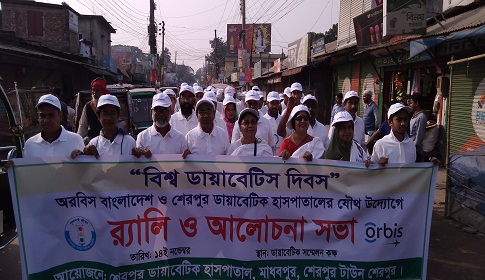 শেরপুরে বিশ্ব ডায়াবেটিস দিবস পালিত