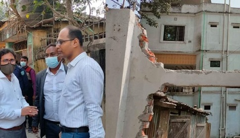 গাইবান্ধায় পুরাতন ঘাঘট নদীর ধারের অবৈধ স্থাপনা উচ্ছেদ