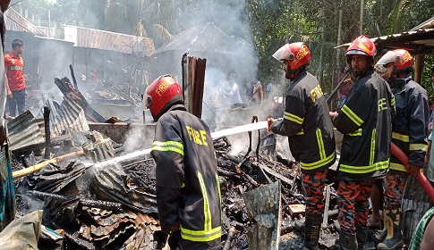 কাশিয়ানীতে রান্নাঘরের আগুনে নিঃস্ব ১০ পরিবার