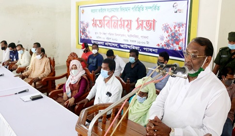 করোনা মোকাবেলায় সবাইকে ঐক্যবদ্ধভাবে কাজ হবে : নূরুজ্জামান এমপি