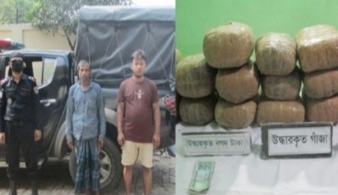 রাজবাড়ীতে গাঁজাসহ আটক ২