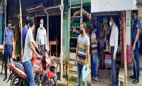 আগৈলঝাড়ায় ইউএনও’র অভিযানে মামলা দায়ের, জরিমানা আদায়