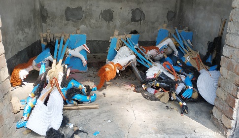 পোরশার দুই গ্রামের ৫টি মন্দিরের প্রতিমা ভাংচুর