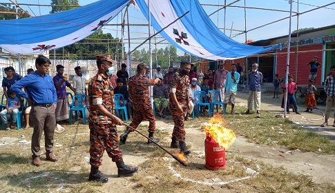 ভৈরবে অগ্নি দুর্ঘটনা প্রতিরোধে মহড়া