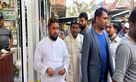নগরকান্দার তালমা ইউনিয়নে নৌকার পক্ষে ভোট চাইলেন জেলা যুবলীগ