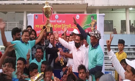 শেখ রাসেল ফুটবল টুর্নামেন্টে টাইব্রেকারে শেখ রাসেল স্মৃতি চক্রের জয়লাভ