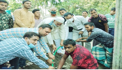 ঈশ্বরগঞ্জ পৌর এলাকায় সুপেয় পানির হাউজ কানেকশনের উদ্বোধন