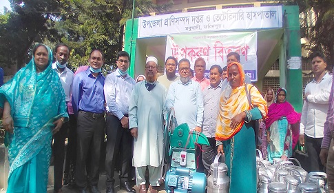 মধুখালীতে গাভী পালন সিআইজি সমিতির মধ্যে উপকরণ বিতরণ