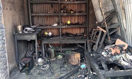 সালথার বালিয়া বাজারে অগ্নিকাণ্ডে ১০ লক্ষাধিক টাকার ক্ষয়ক্ষতি