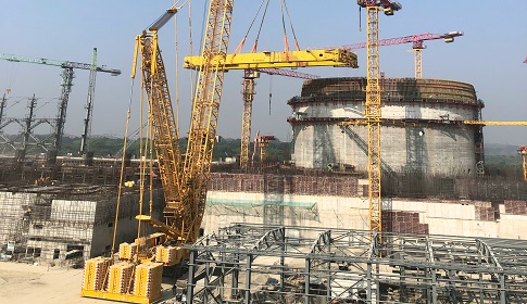 রূপপুর পারমাণবিক বিদ্যুৎ কেন্দ্রের ২য় ইউনিটে পোলার ক্রেন ব্রিজ স্থাপন