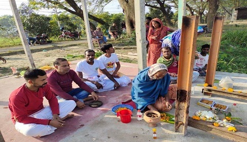 ফরিদপুরের পারচরে শ্মশান ঘাটের উদ্বোধন