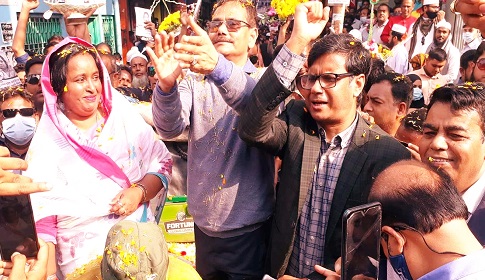 নাসিক নির্বাচনে নৌকার পক্ষে মাসুদ দুলালের গণসংযোগ 