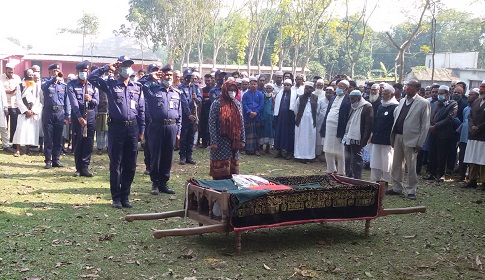 মধুখালীতে বীরমুক্তিযোদ্ধা হাজি আব্দুর রহমানের রাষ্ট্রীয় মর্যাদায় দাফন