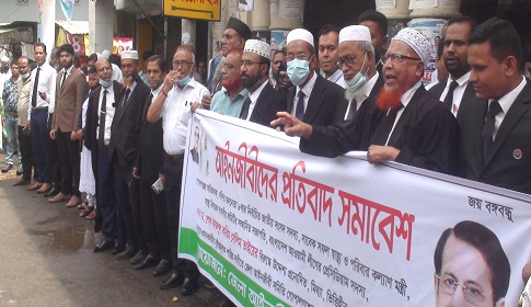 গোপালগঞ্জে আইজীবীদের প্রতিবাদ সমাবেশ
