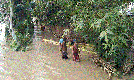 গাইবান্ধায় বন্যা পরিস্থিত অবনতি, বাড়ছে দুর্ভোগ