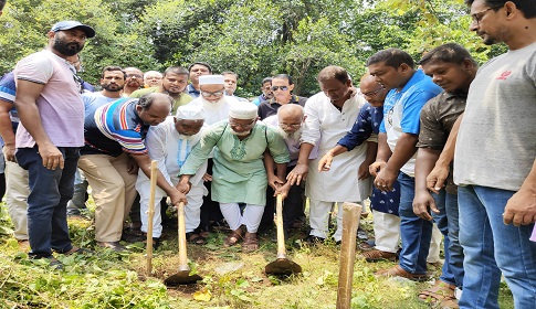 বগুড়া কাটনারপাড়া জিমন্যাষ্টিক ক্লাবের নতুন ভবনের ভিত্তিপ্রস্তর স্থাপন