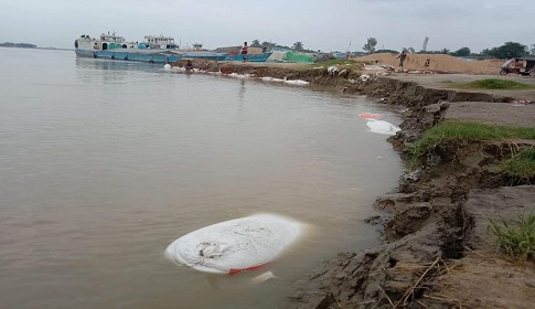 পদ্মার ভাঙনে সব হারিয়ে নিঃস্ব দেড় শতাধিক পরিবার