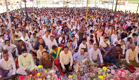 কাপ্তাইয়ের ঐতিহ্যবাহী মতিপাড়া ধম্ম রংখ্রে বৌদ্ধ বিহারে দৃষ্টি নন্দন জাদীর উৎসর্গ অনুষ্ঠান সম্পন্ন