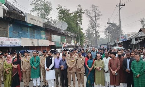 স্মার্ট বাংলাদেশ গড়ার প্রত্যয়ে নীলফামারীতে মহান স্বাধীনতা দিবস উদযাপন