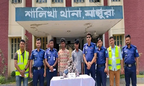 মাগুরায়  সাড়ে ৭ কেজি গাঁজা উদ্ধার, আটক ২