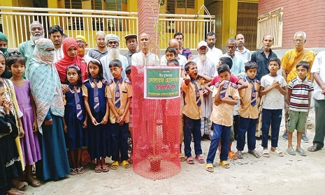 সিরাজগঞ্জে বীর মুক্তিযোদ্ধা দেলোয়ার হোসেন খানের নামে আমলকী বৃক্ষ রোপণ