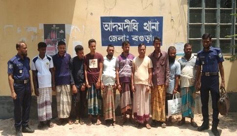 আদমদীঘিতে ১০ জুয়াড়ী গ্রেপ্তার