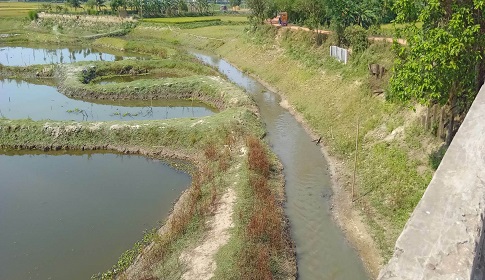 সুতি নদীর বুক কেটে মাছ চাষের জন্য তৈরি করা হচ্ছে বড় বড় গর্ত