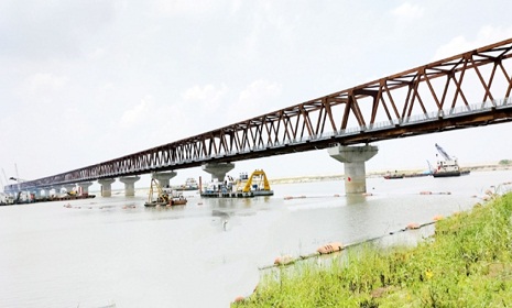 বঙ্গবন্ধু শেখ মুজিব রেলসেতুর কাজ ৬২ শতাংশ সম্পন্ন