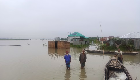 কুড়িগ্রামে নদ-নদীর ৬টি পয়েন্টে পানি বৃদ্ধি অব্যাহত, নিম্নাঞ্চলে বন্যা 