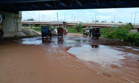 শ্রীনগরের হরপাড়ায় বিকল্প সড়কের বেহাল দশা