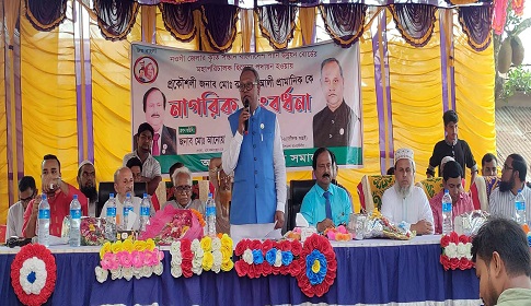 রাণীনগরে পানি উন্নয়ন বোর্ডের মহাপরিচালককে নাগরিক সংবর্ধনা 