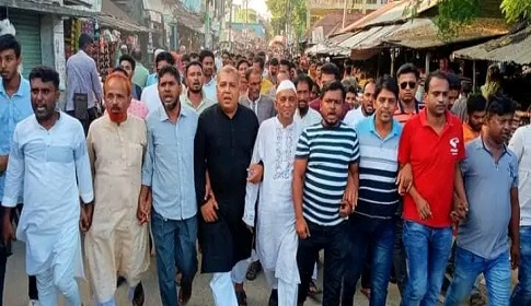 মহম্মদপুরে আওয়ামী লীগের বিক্ষোভ সমাবেশ   
