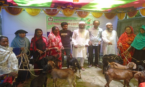 মাগুরায় ১৫টি অতি দরিদ্র পরিবারের মধ্যে ছাগল বিতরণ 