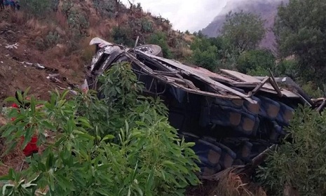 পেরুতে বাস খাদে পড়ে নিহত ২৪