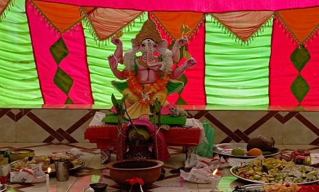 লোহাগড়ায় প্রথমবারের মতো গনেশ পূজা পালিত