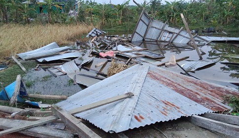 সুবর্ণচরে ধান-সবজিসহ বাড়ি ঘর ও শিক্ষা প্রতিষ্ঠানের ব্যাপক ক্ষয়ক্ষতি