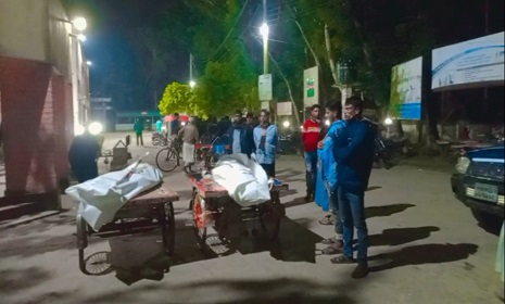 পাংশায় ট্রাক চাপায় দুই যুবকের মৃত্যু