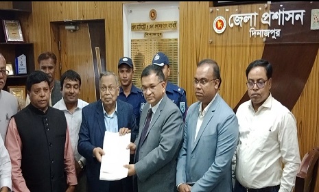 দিনাজপুর -৪ আসনে সাবেক পররাষ্ট্রমন্ত্রী আবুল হাসান মাহমুদ আলী এমপির মনোনয়নপত্র দাখিল