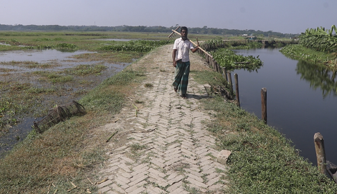 রাস্তার সুবাদে ১ হাজার ২শ’ বিঘা জমি চাষাবাদের আওতায়